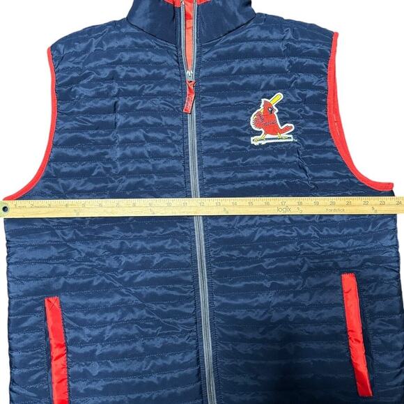 MLB St Louis Cardinals Blue Puffer Vest Size XL - Picture 2 of 6